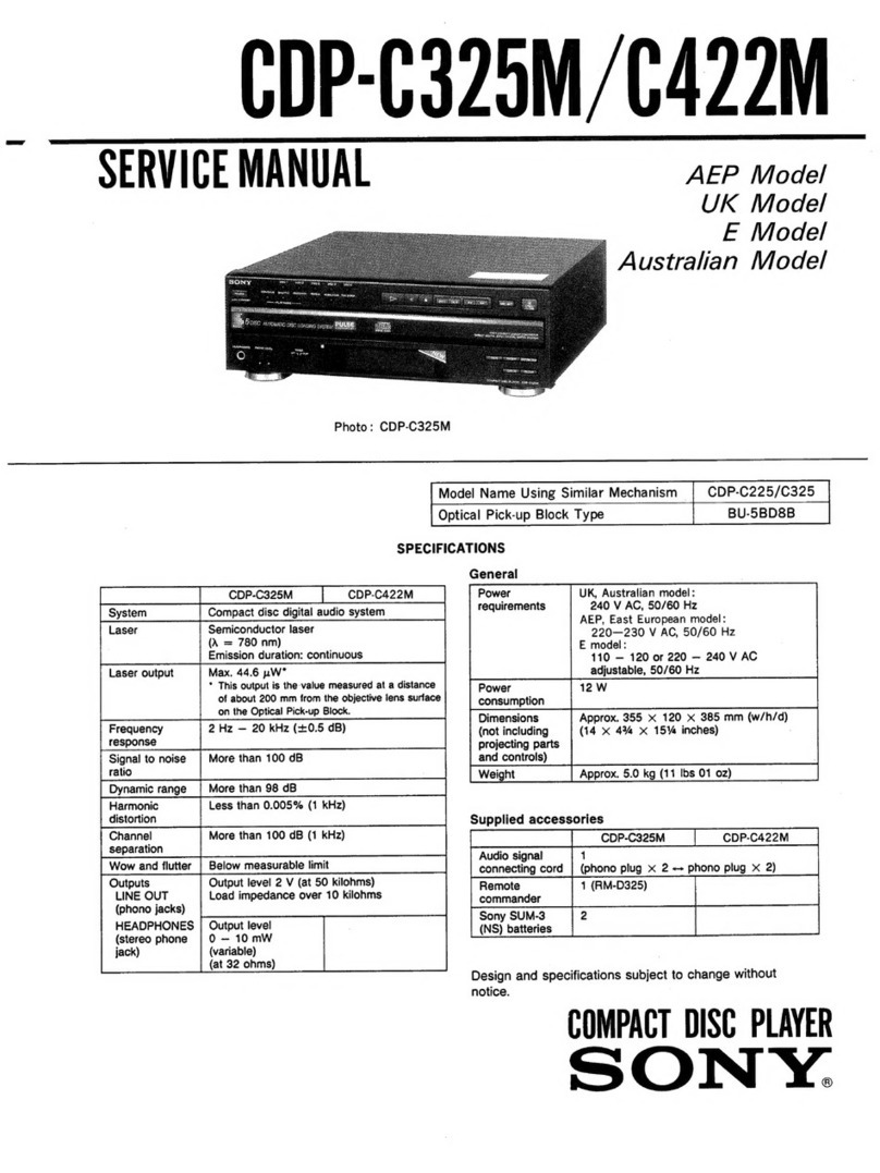 Sony CDP-C320M User manual