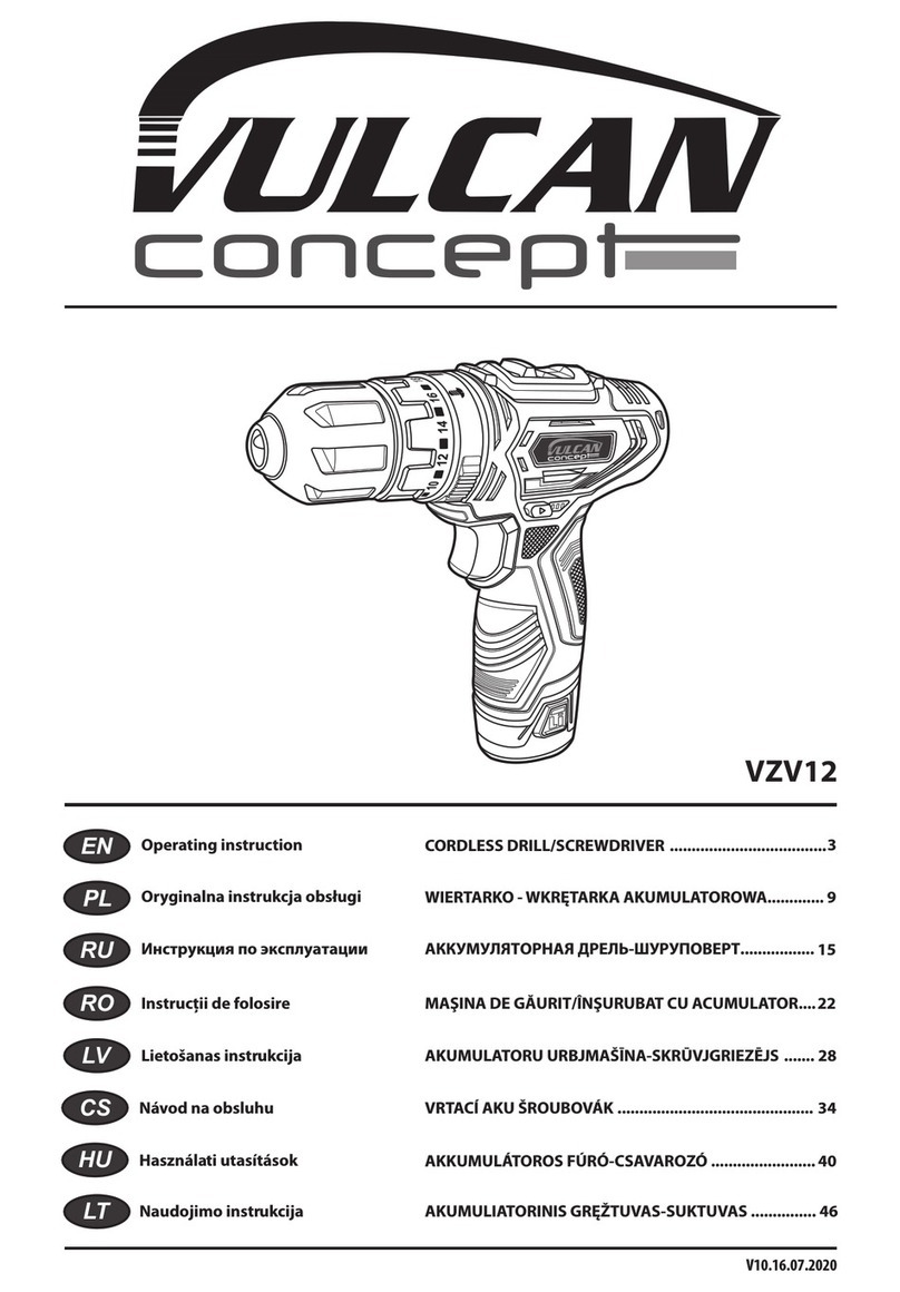 Vulcan Concept VZV12 Operating	 instruction