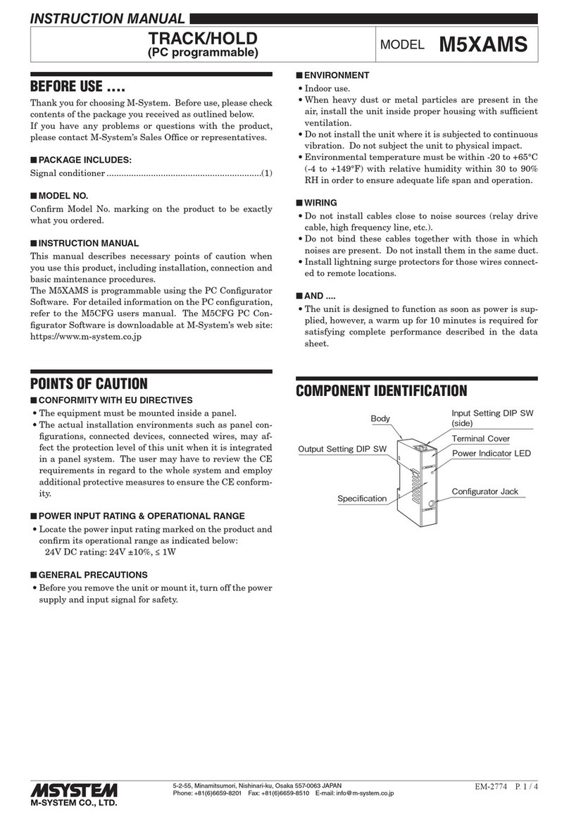 M-system M5XAMS User manual