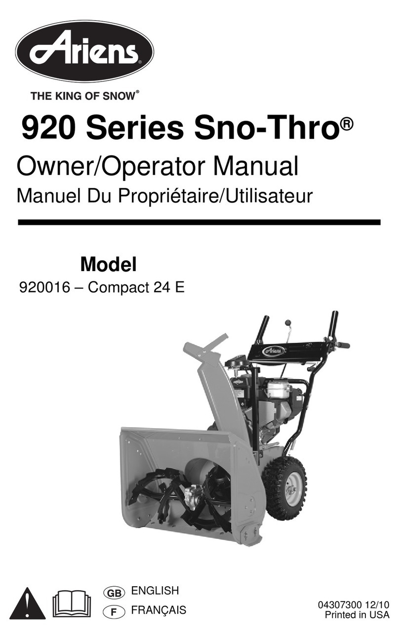 Ariens Sno-Thro Compact 24 E Owner's/operator's manual