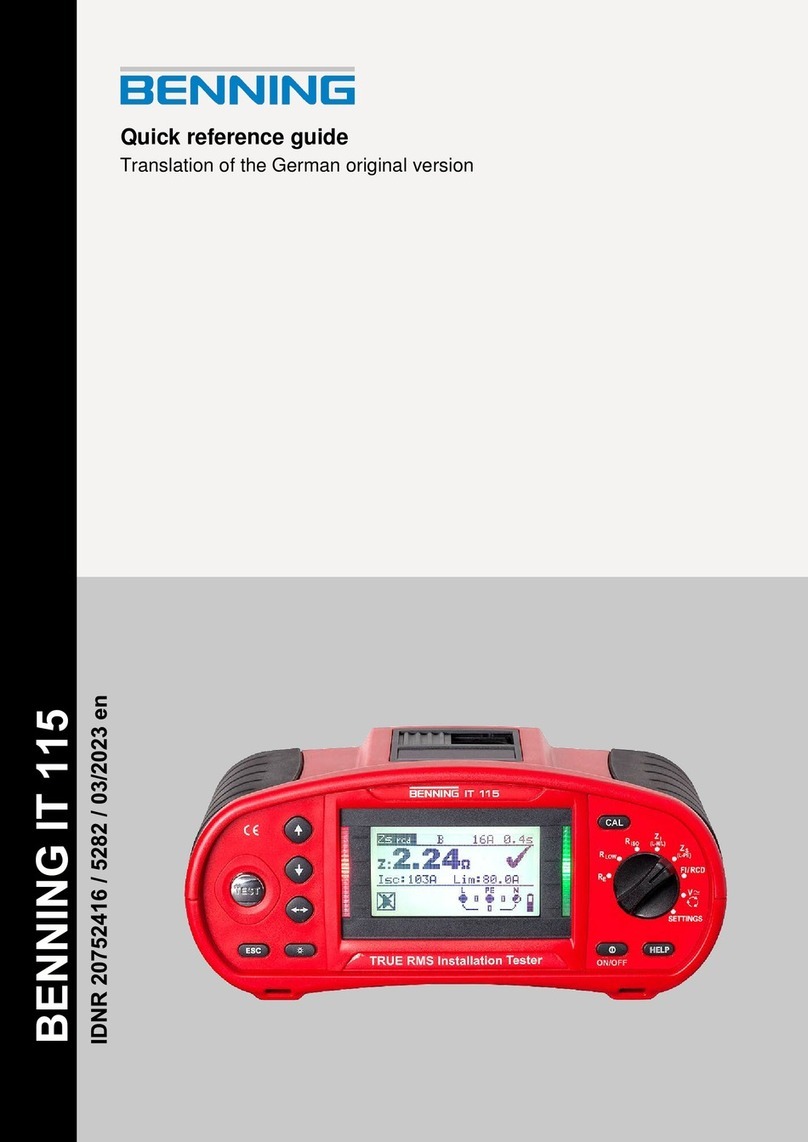 Benning IT 115 User manual