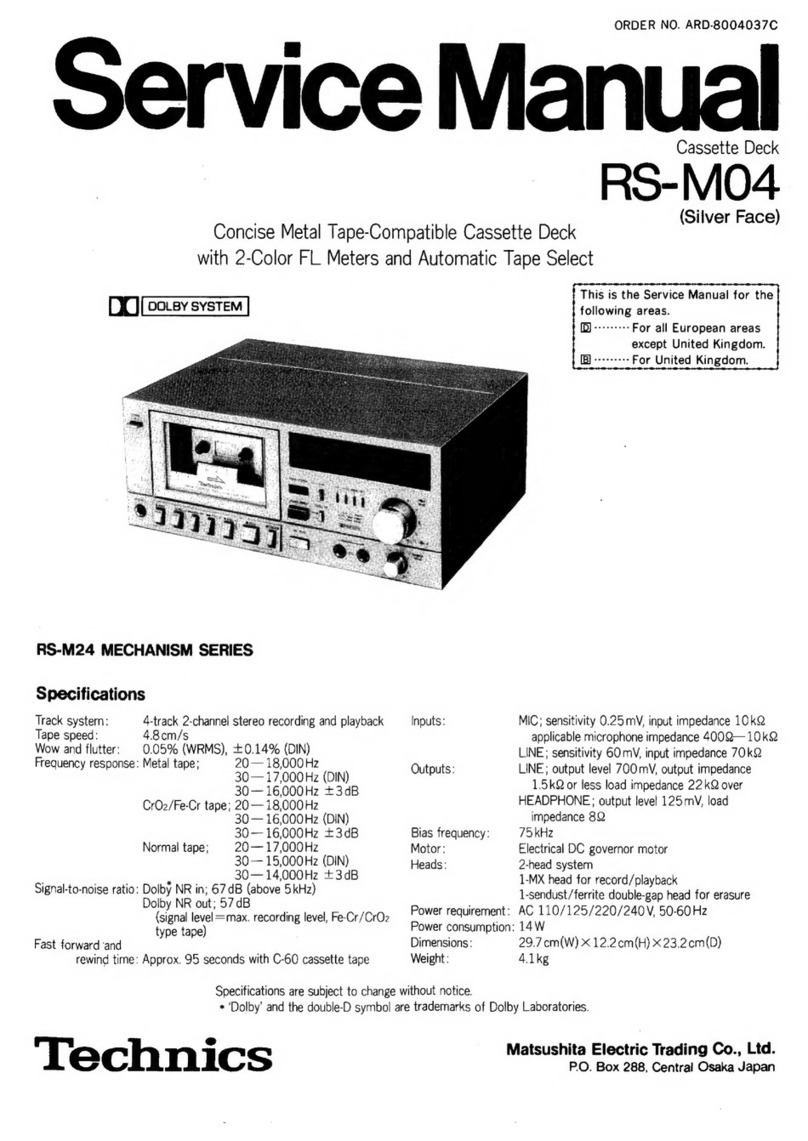 Technics RS-M04 User manual