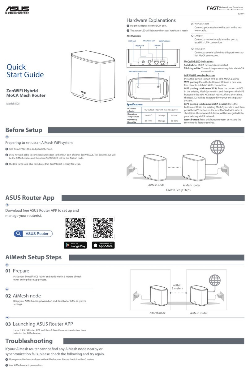 Asus XC5 quick start guide