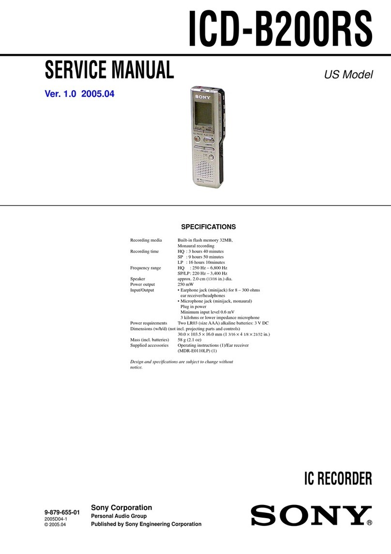 Sony ICD-B200RS User manual