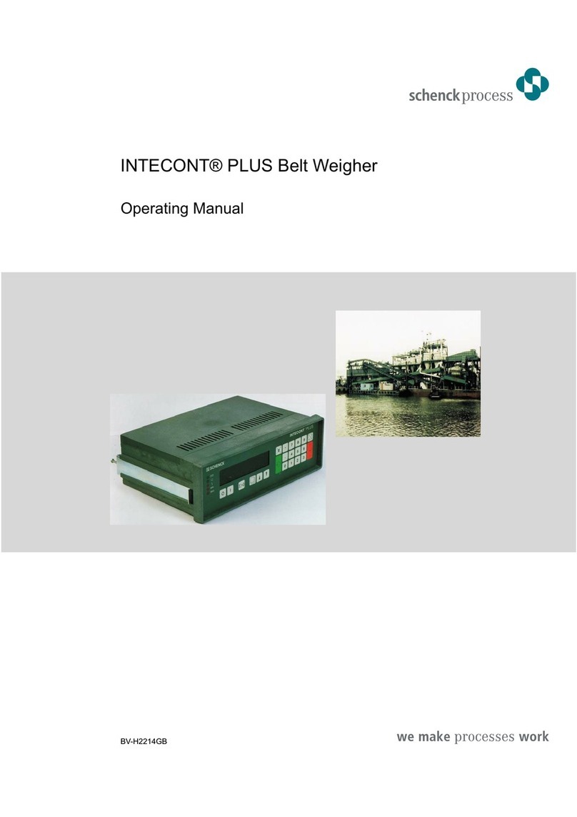 Schenck process Intecont Plus Belt Weigher operating manual