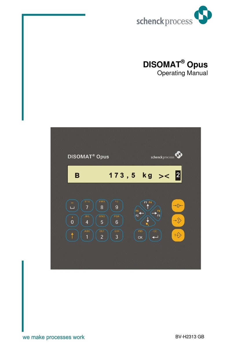 Schenck process Disomat Opus User manual