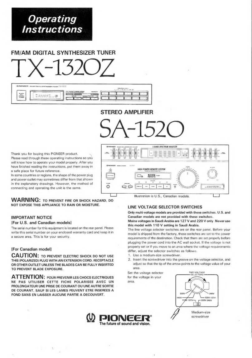Pioneer TX-1320Z operating instructions