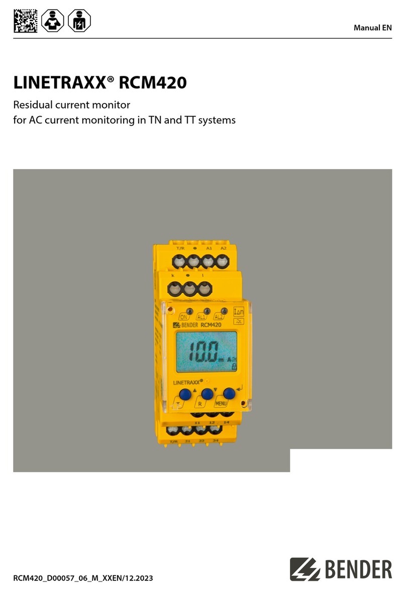 Bender LINETRAXX RCM420 installation manual