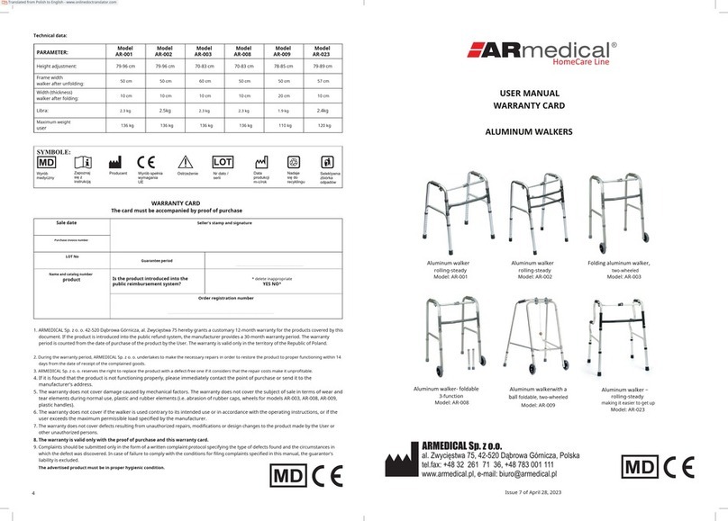 ARmedical AR-001 user manual ARmedical AR-001 user manual