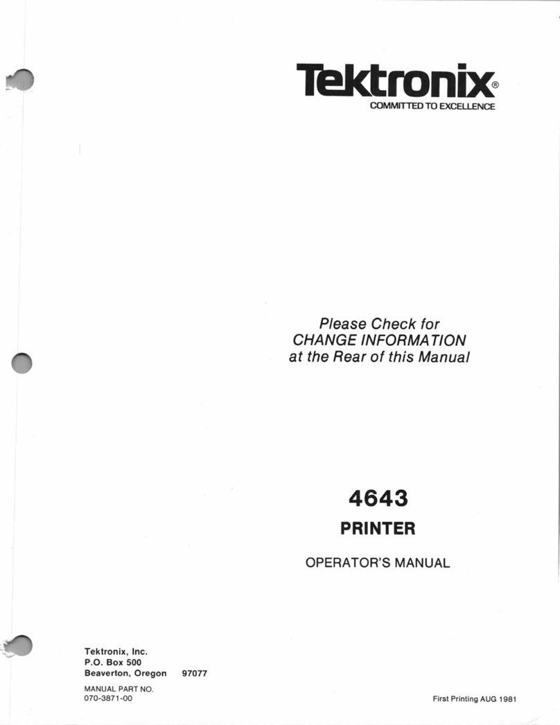 Tektronix 4643 User manual