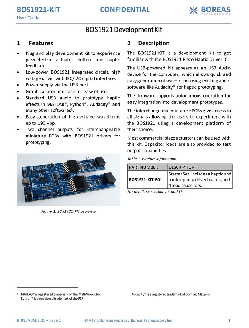 Boreas Technologies BOS1921 manual
