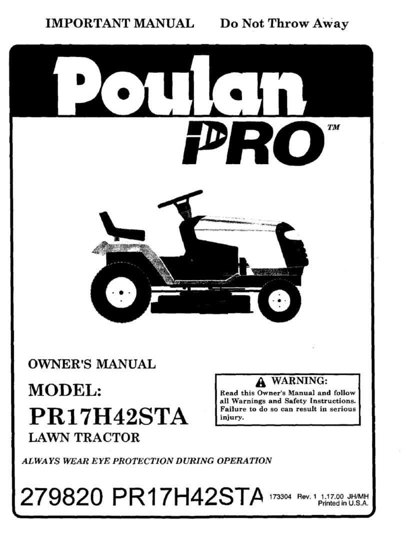 Poulan Pro PR17H42STA owner's manual