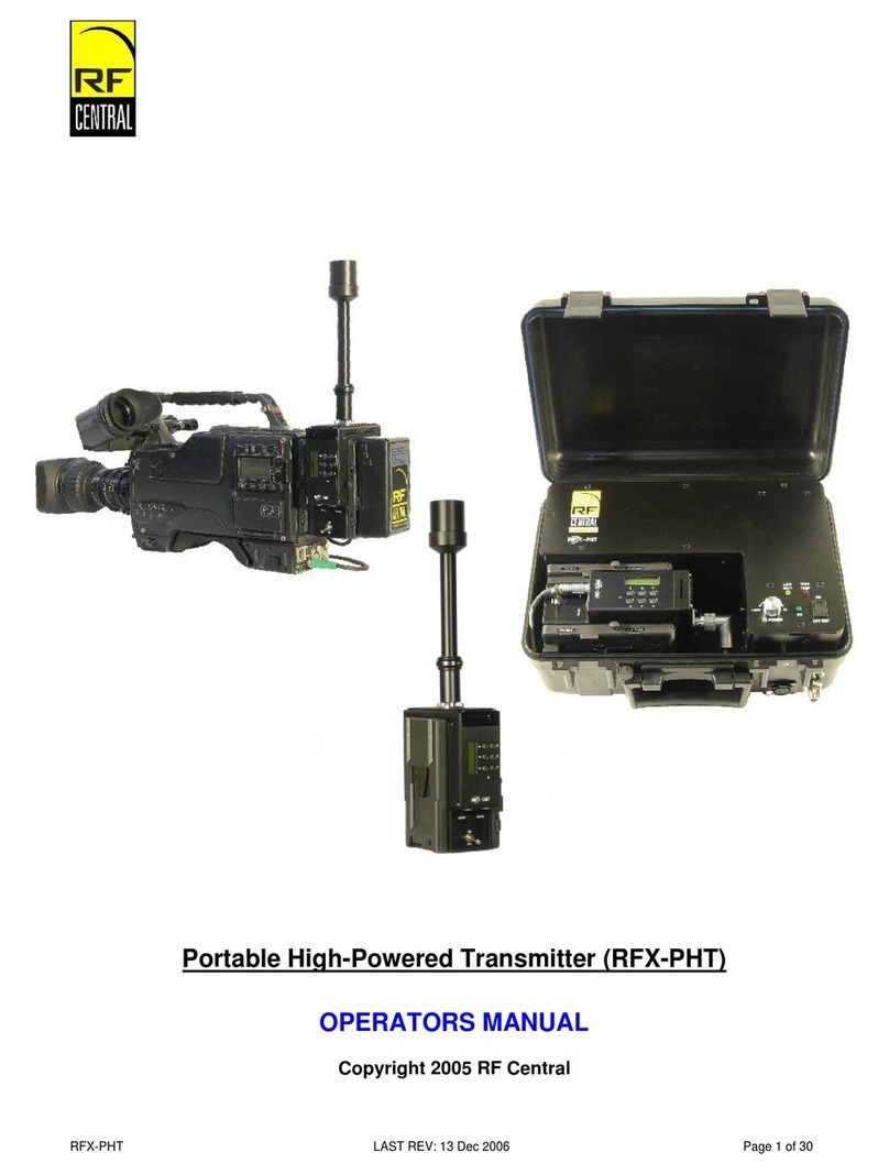 RF Central RFX-PHT Operator's manual