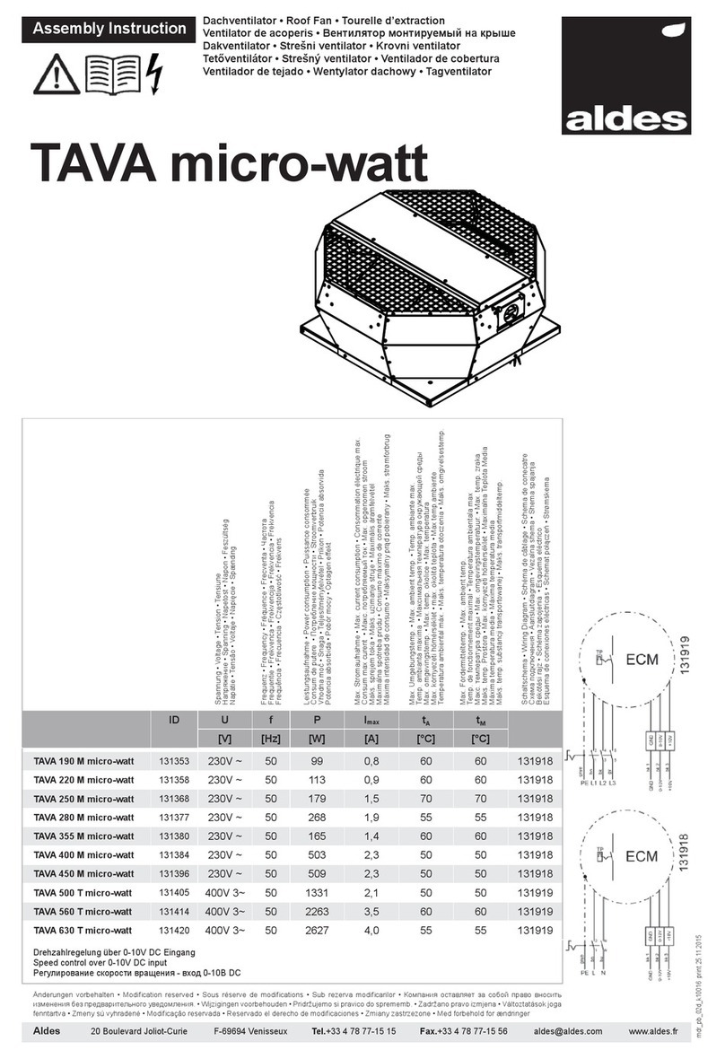 aldes TAVA micro-watt Series User manual