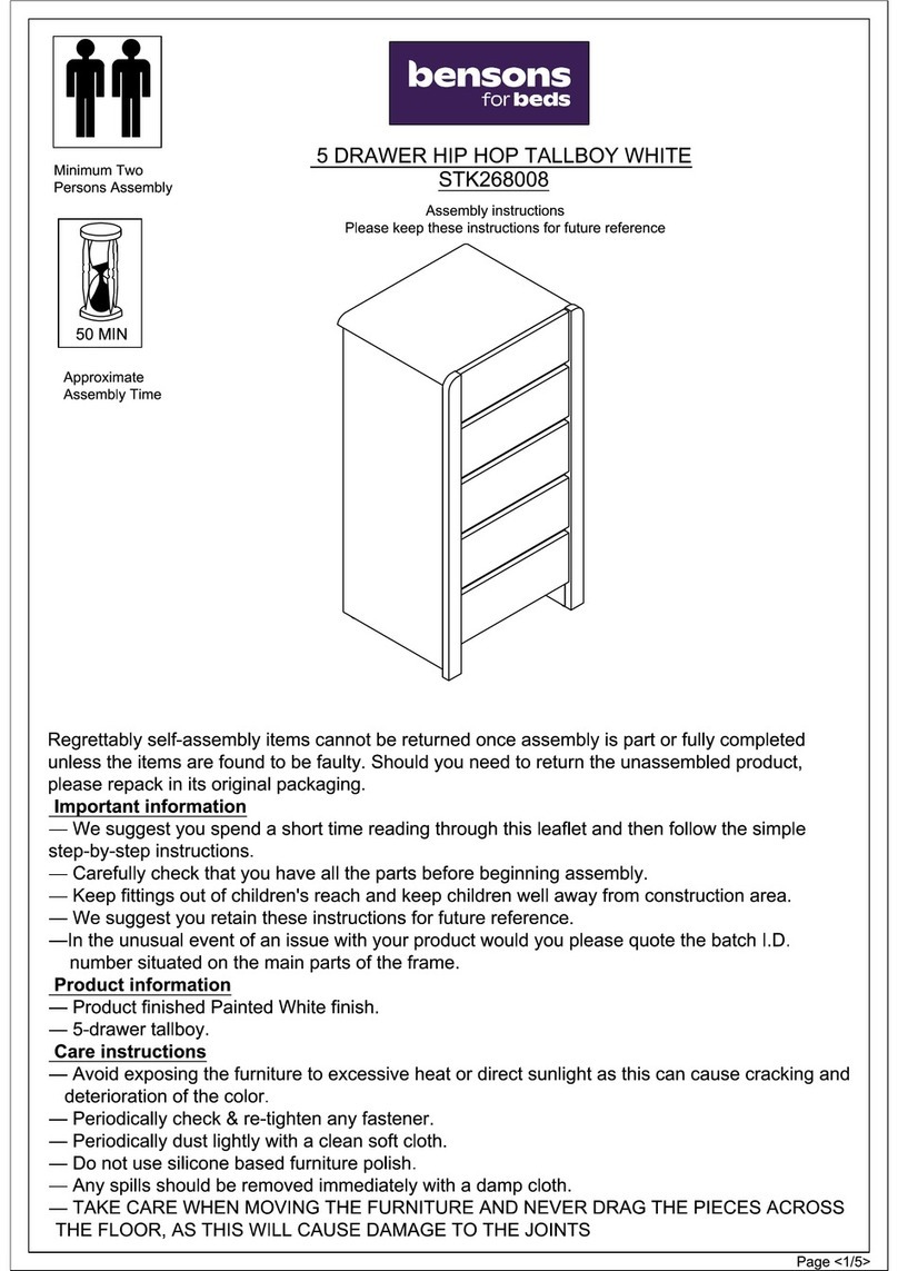Bensons for Beds STK268008 Assembly instructions Bensons for Beds STK268008 Assembly instructions