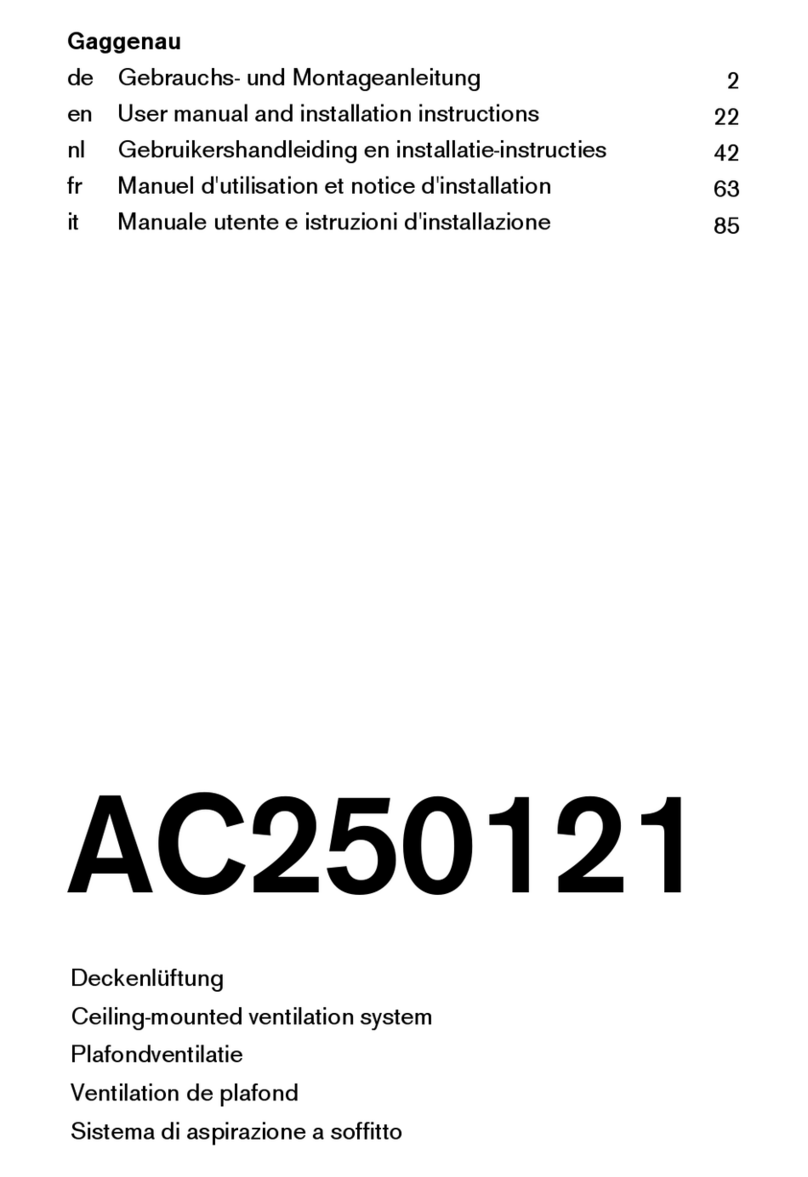 Gaggenau 200 Series User manual and installation instructions