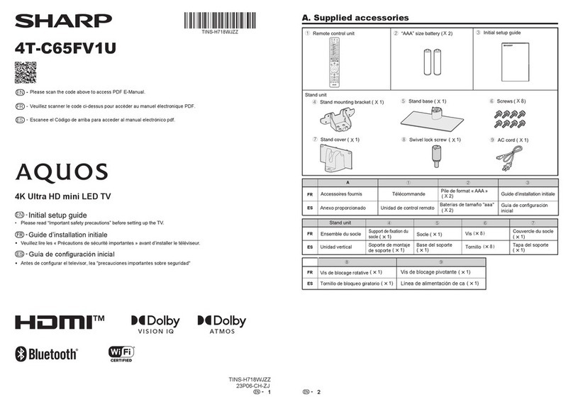 Sharp AQUOS 4T-C65FV1U Manual