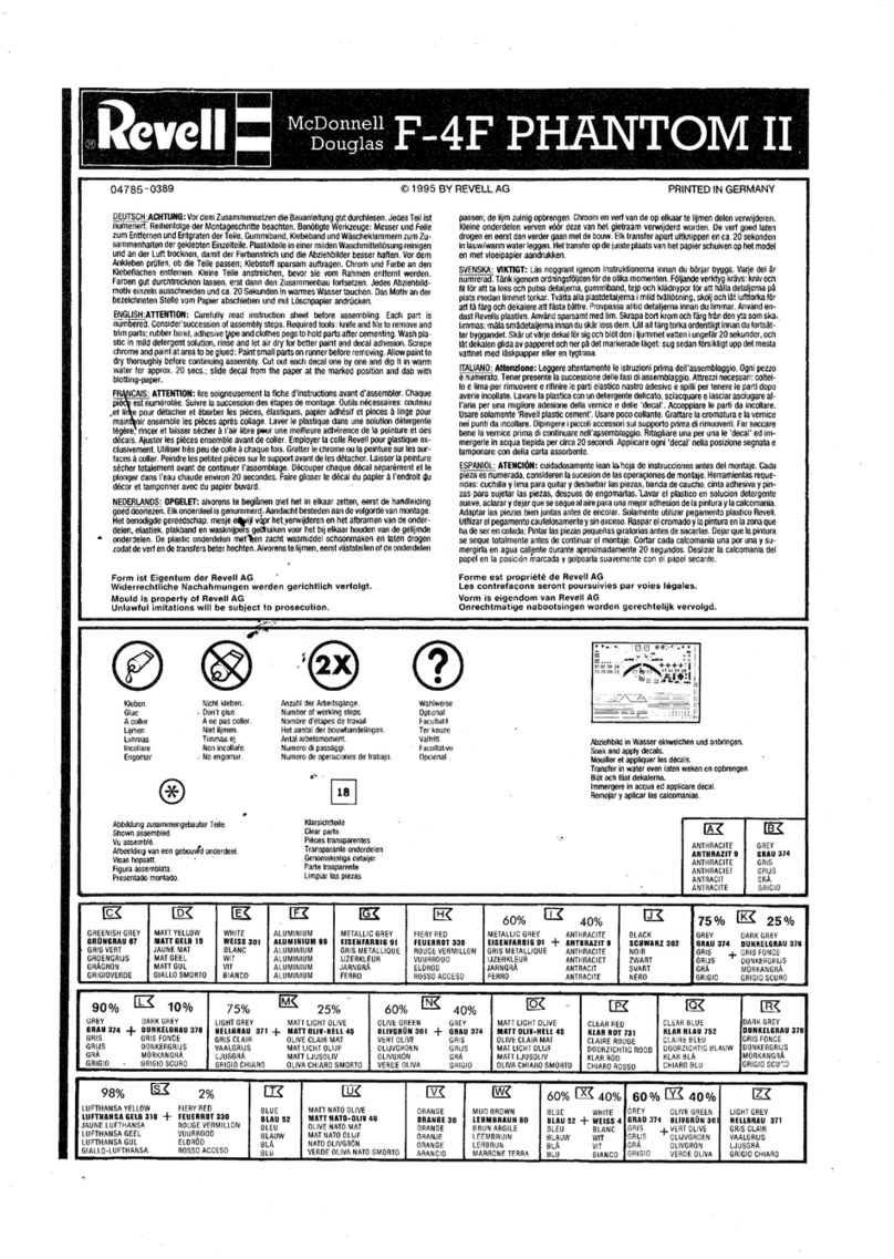 REVELL F-4F Phantom II User manual REVELL F-4F Phantom II User manual