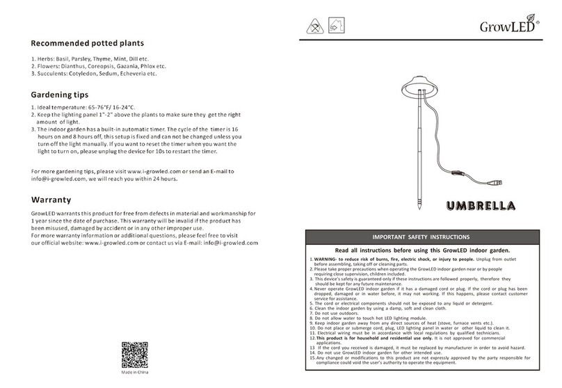 GrowLED UMBRELLA quick start guide