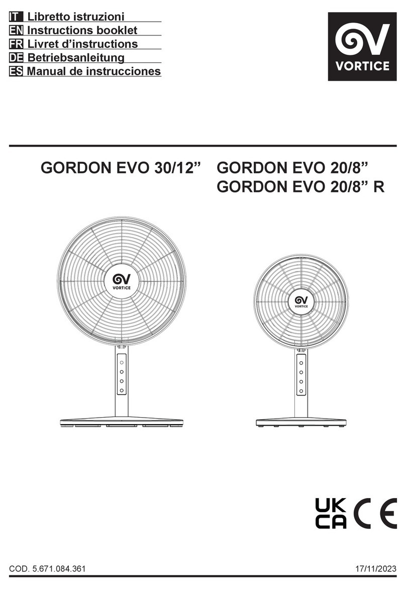 Vortice GORDON EVO 30/12 User manual