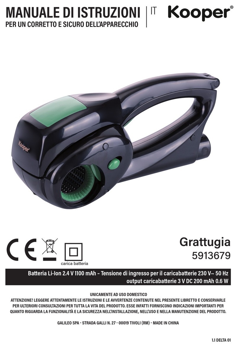 Kooper Grattugia manual