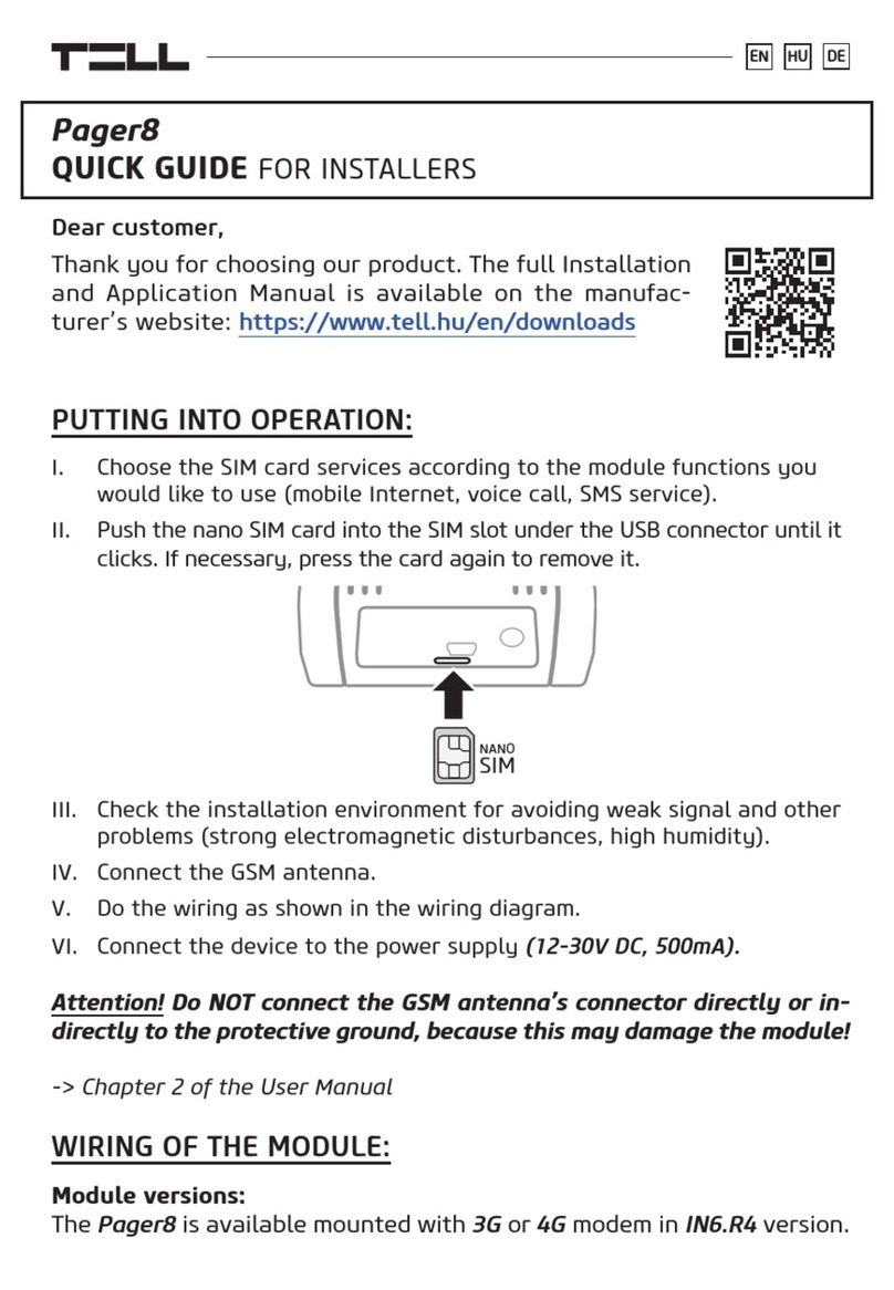 tell Pager8 Quick Guide for Installers