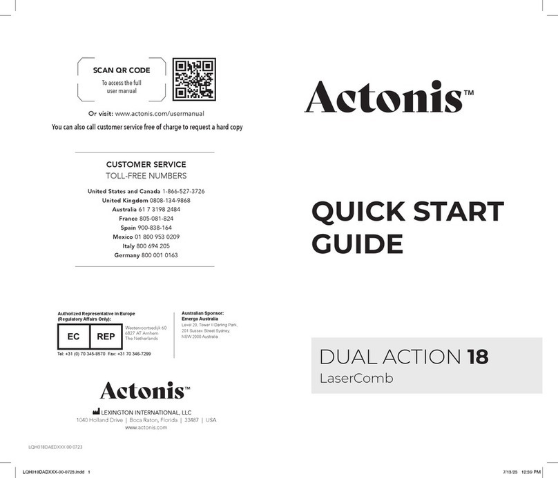 Actonis DUAL ACTION 18 User manual