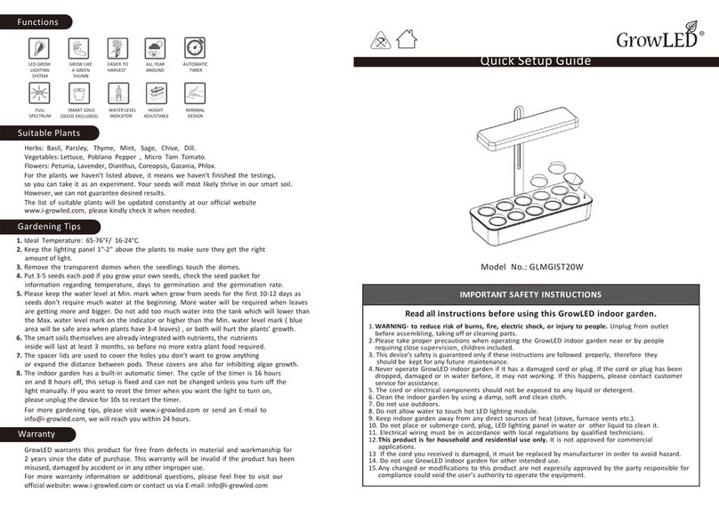 GrowLED GLMGIST20W Quick setup guide