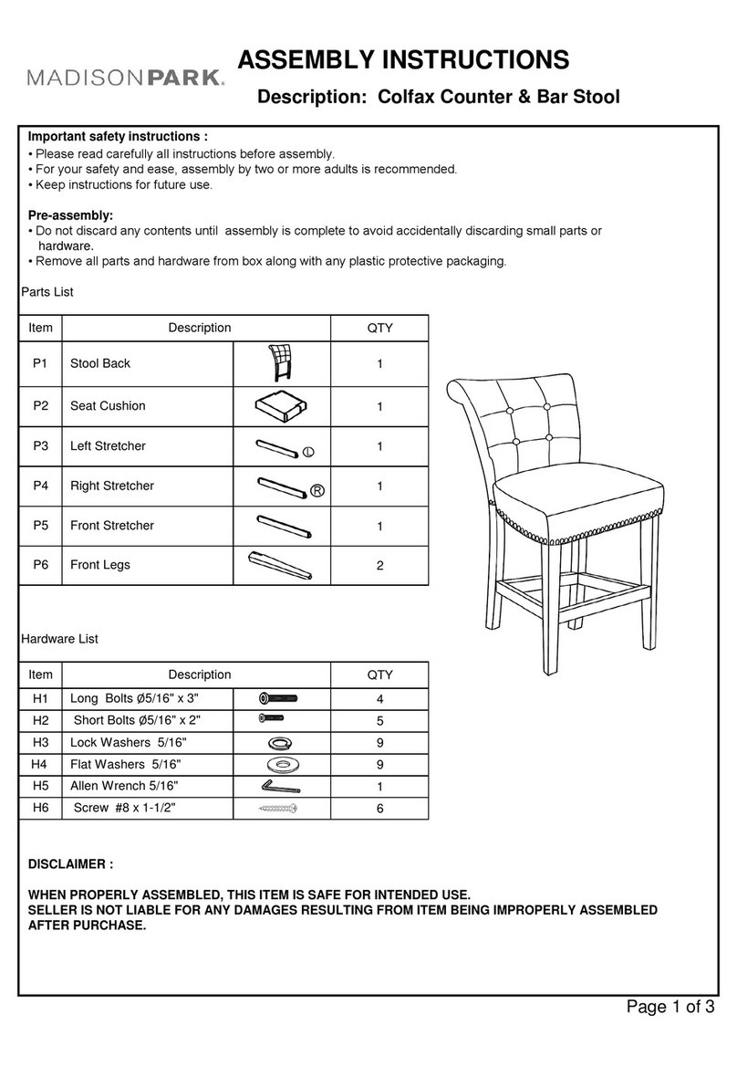 Madison Park Colfax Assembly instructions