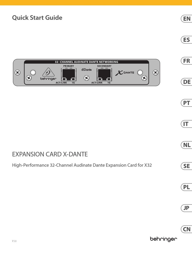 Behringer X-DANTE User manual