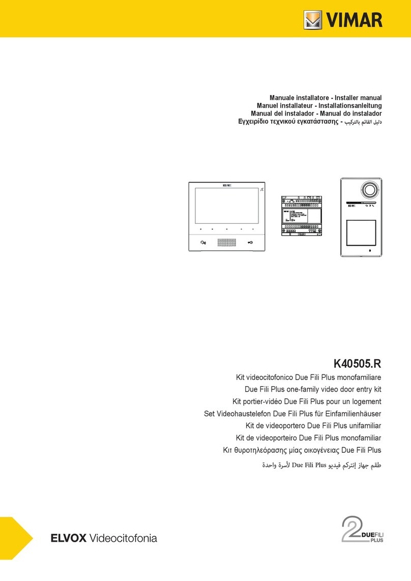 Vimar ELVOX K40505.R Installer manual