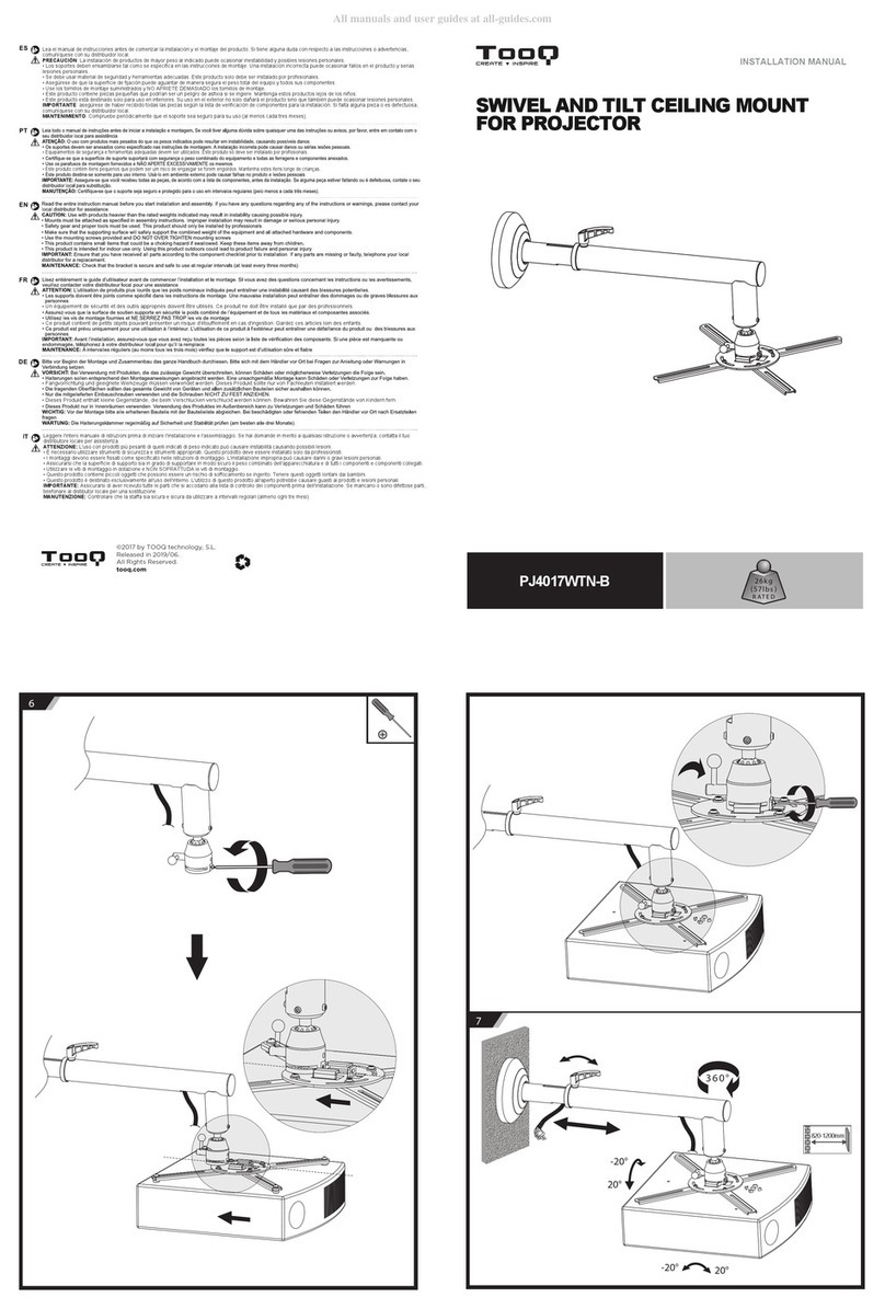 TOOQ PJ4017WTN-B installation manual