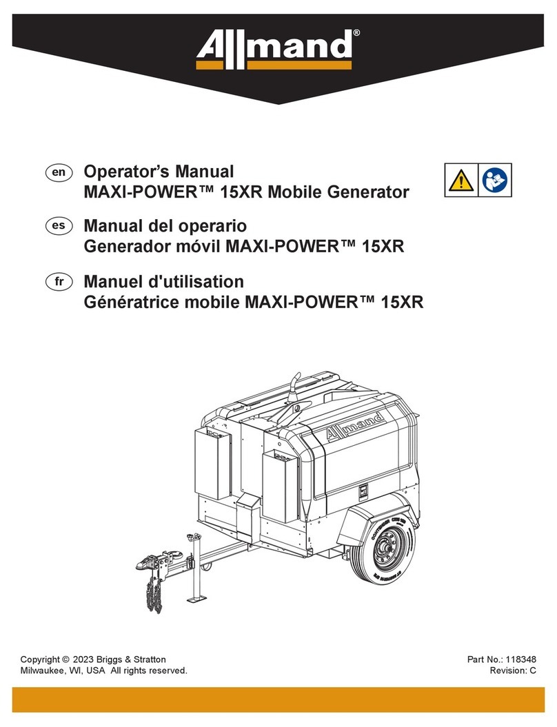 Allmand MAXI-POWER 15XR Operator's manual