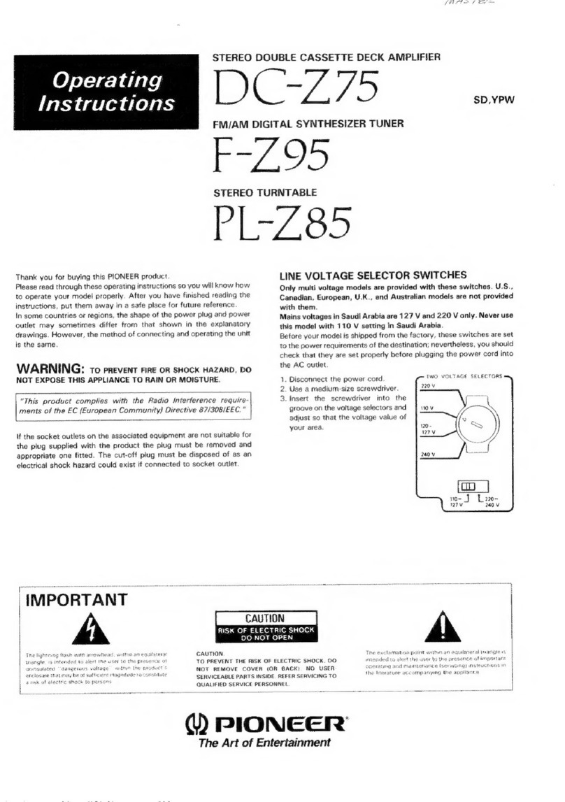 Pioneer DC-Z75 User manual
