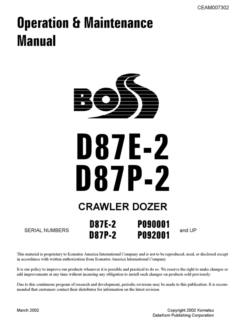 Komatsu Boss D87E-2 Operation & maintenance manual