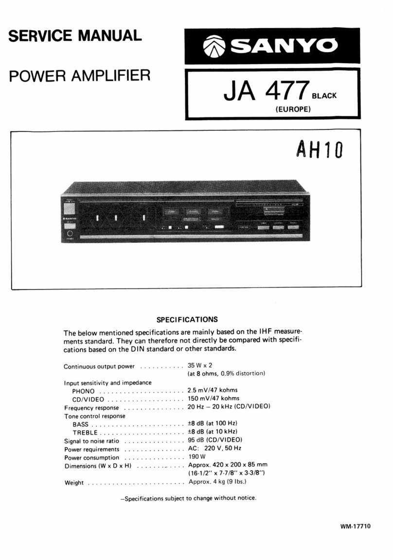 Sanyo JA 477 Service manual