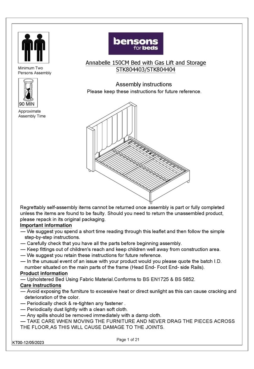 Bensons for Beds Annabelle STK804403 Assembly instructions Bensons for Beds Annabelle STK804403 Assembly instructions