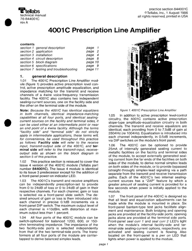 Tellabs 4001C manual