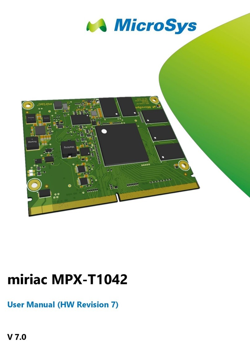 MicroSys miriac MPX-T1042 User manual