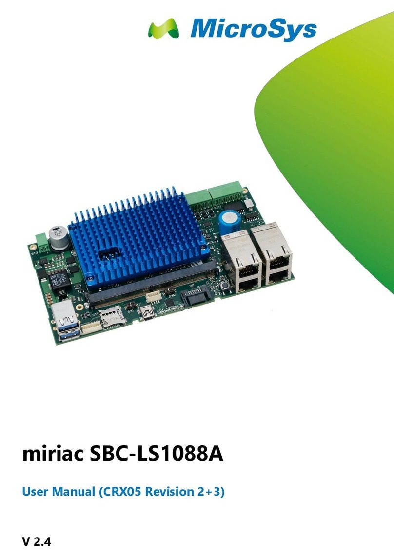 MicroSys miriac SBC-LS1088A User manual