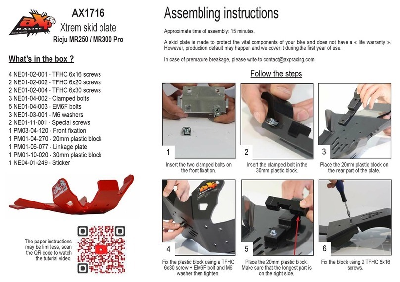aXp RACING AX1716 Installation guide