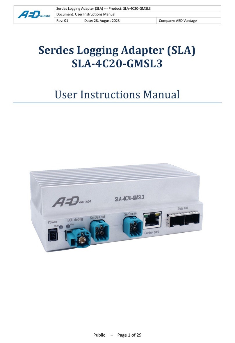 AED VANTAGE SLA-4C20-GMSL3 User instruction manual