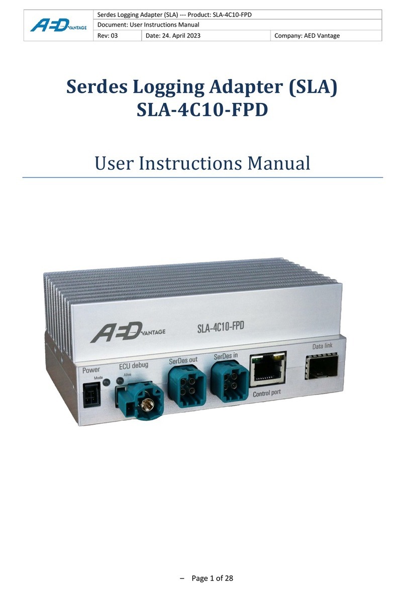 AED VANTAGE SLA-4C10-FPD User instruction manual