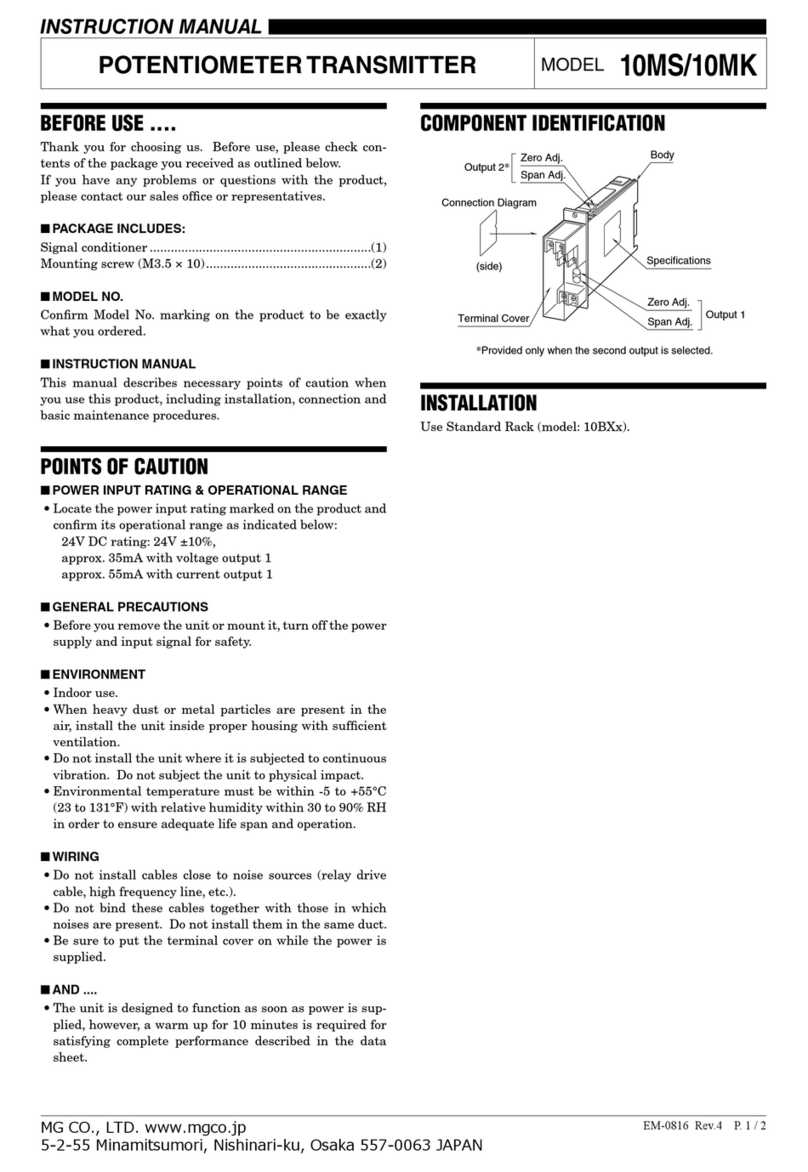 MG 10MS User manual