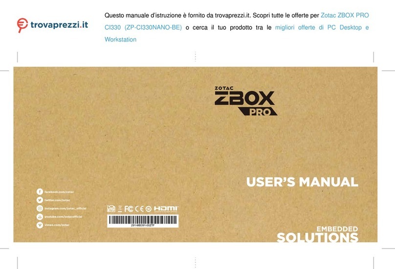 Zotac ZBOX PRO CI330 User manual