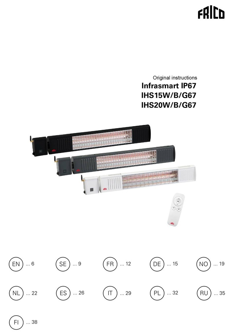 Frico Infrasmart IHS15B67 instructions