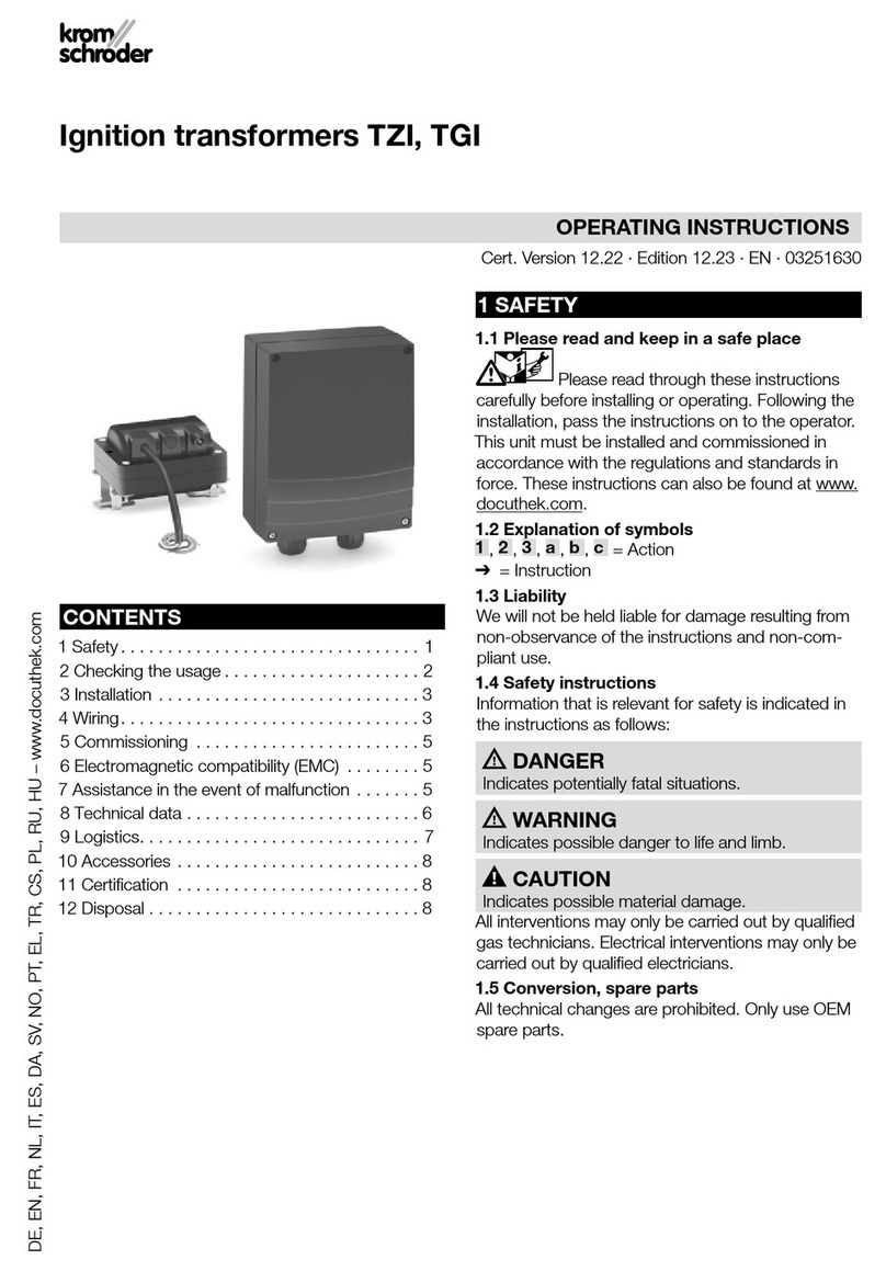 Honeywell Krom Schroeder TZI operating instructions