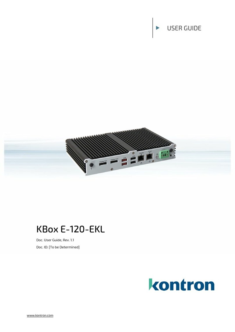 Kontron KBox E-120-EKL User manual