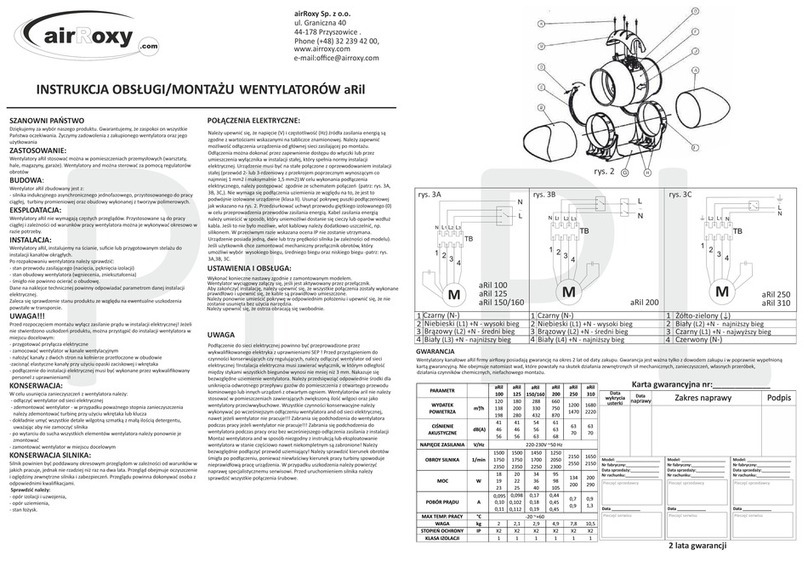airRoxy aRil 100 User manual