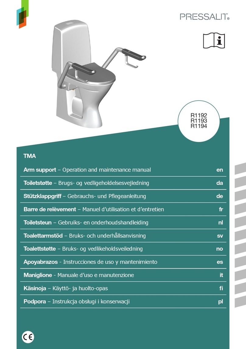 Pressalit R1193 Operation and maintenance manual